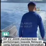 Surya Borneo : Polisi Penolong KP XV 2009 Selamatkan Nelayan Hanyut di Perairan Selat Lembeh