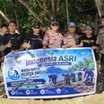 Dir polairud Pimpin Lansung  Bersih Bersih Pantai di Pulau Lembeh, Wujud Komitmen Polairud Polda Sulut Jaga Kelestarian Lingkungan