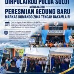 Dirpolairud Polda Sulut Hadiri Peresmian Gedung Baru Markas Komando Zona Tengah Bakamla RI